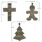 Rustic Farmhouse Reclaimed Wood Traditional Christmas Ornaments (6 pack)